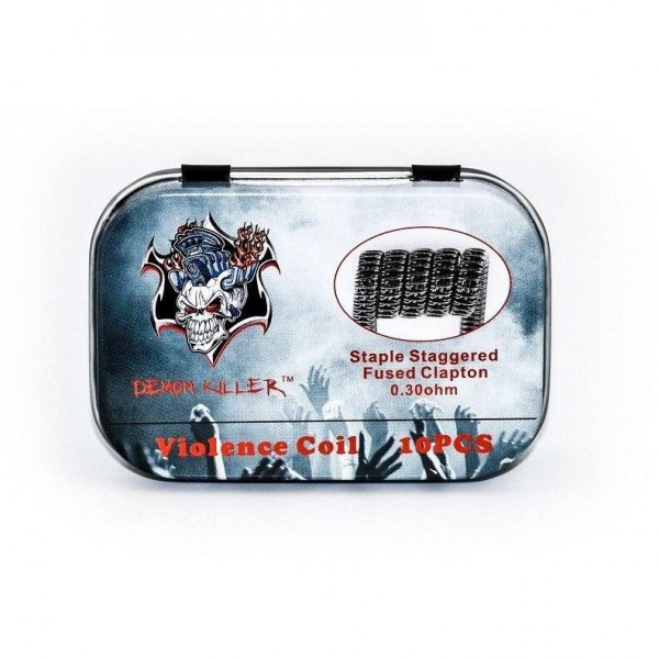 Demon Killer Stapled Staggered Fused Clapton 0.3ohm-10pz